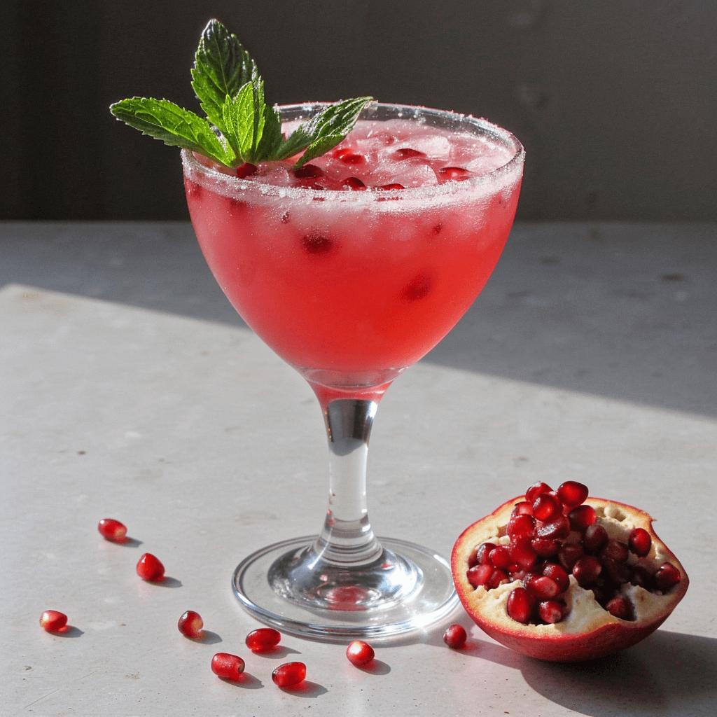 Pomegranate Sparkle mocktail